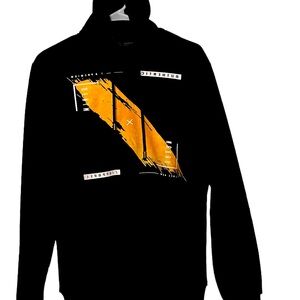 Orange/black hoodie small
